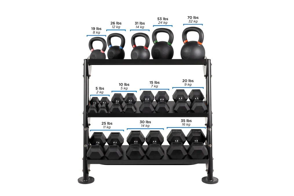 HOIST 36" Dumbbell Rack with OPT (3rd-tier) - Image 3