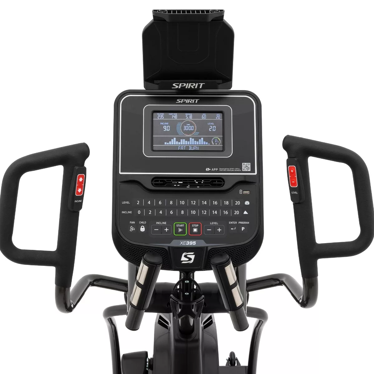 Spirit Fitness XE395 Elliptical console